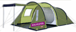 Tente dôme polyester tunnel familale - Ruby