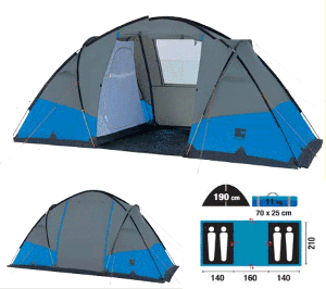 Tente dôme polyester Piree 4 places - Trigano