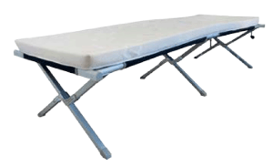 Matelas lit de camp 66X190cm -blanc gris