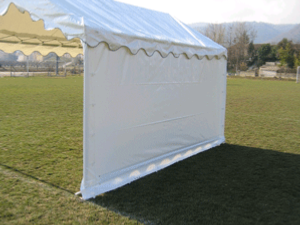 Mur (rideau) de tente cérémonie en toile blanche