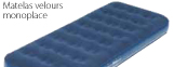 Matelas gonflable velours avec pompe intégrée