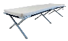 Matelas lit de camp 66X190cm -blanc gris