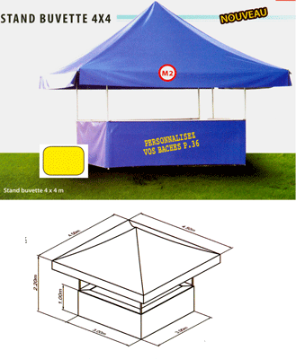 Stand Buvette 4,5m x 4,5m