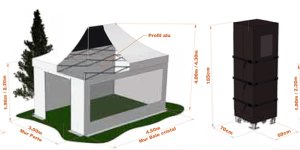 Pack entourage pour abri 3mx6m gamme Pro standard