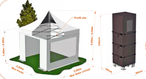 Stand Abri pliant - gamme loisirs - usage occasionnel