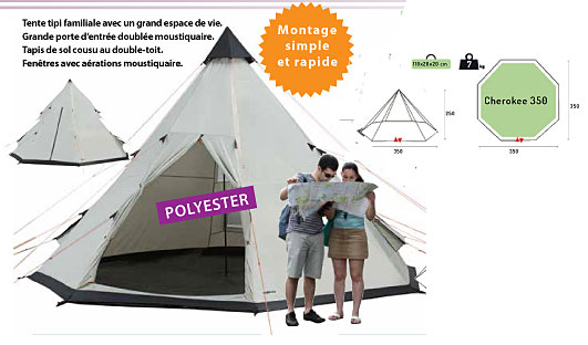 Tente Tipi familiale Cherokee 