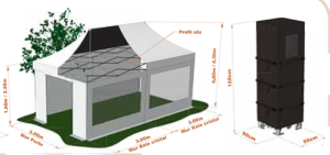 Stand Abri pliant - gamme loisirs - usage occasionnel
