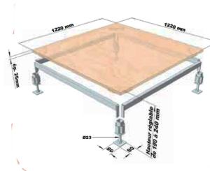 plancher pour tente ou banum facile  monter  modulable  et reglable