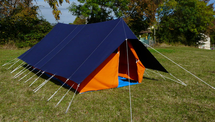 Tente de patrouille ou candienne en coton