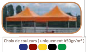 Choix de differents coloris pour stand pliant alu qualité professionnelle