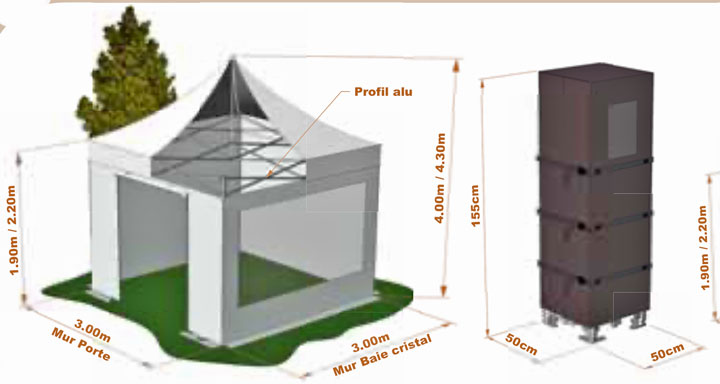 Stand ou abri pliant professionel 